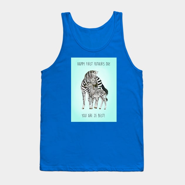 Zebra Father's day Tank Top by Poppy and Mabel